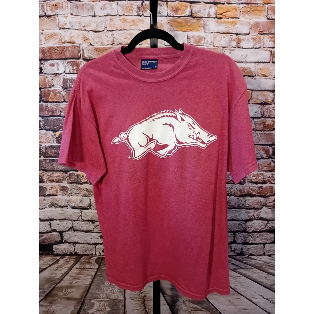 Rare Vintage Arkansas Razorbacks  Men's T-Shirt Size Medium MV Sport